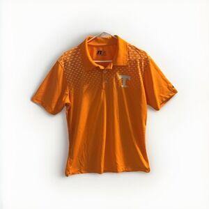 Tennessee Volunteers‎ Polo Shirt Men Large Orange Logo Russell-See Photos